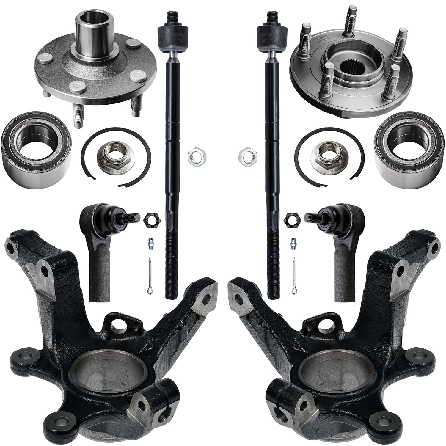 Detroit Axle - 8pc Front Loaded Knuckles Kit for 2005 2006 2007 Ford Escape