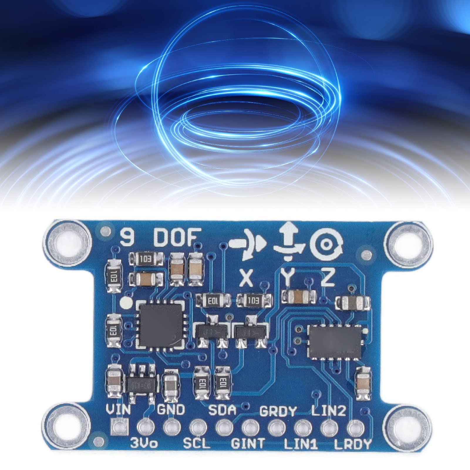 Modulo Giroscopio 9 Assi Con Bussola - Sensore Campo Magnetico, Per Arduino, 3-5V
