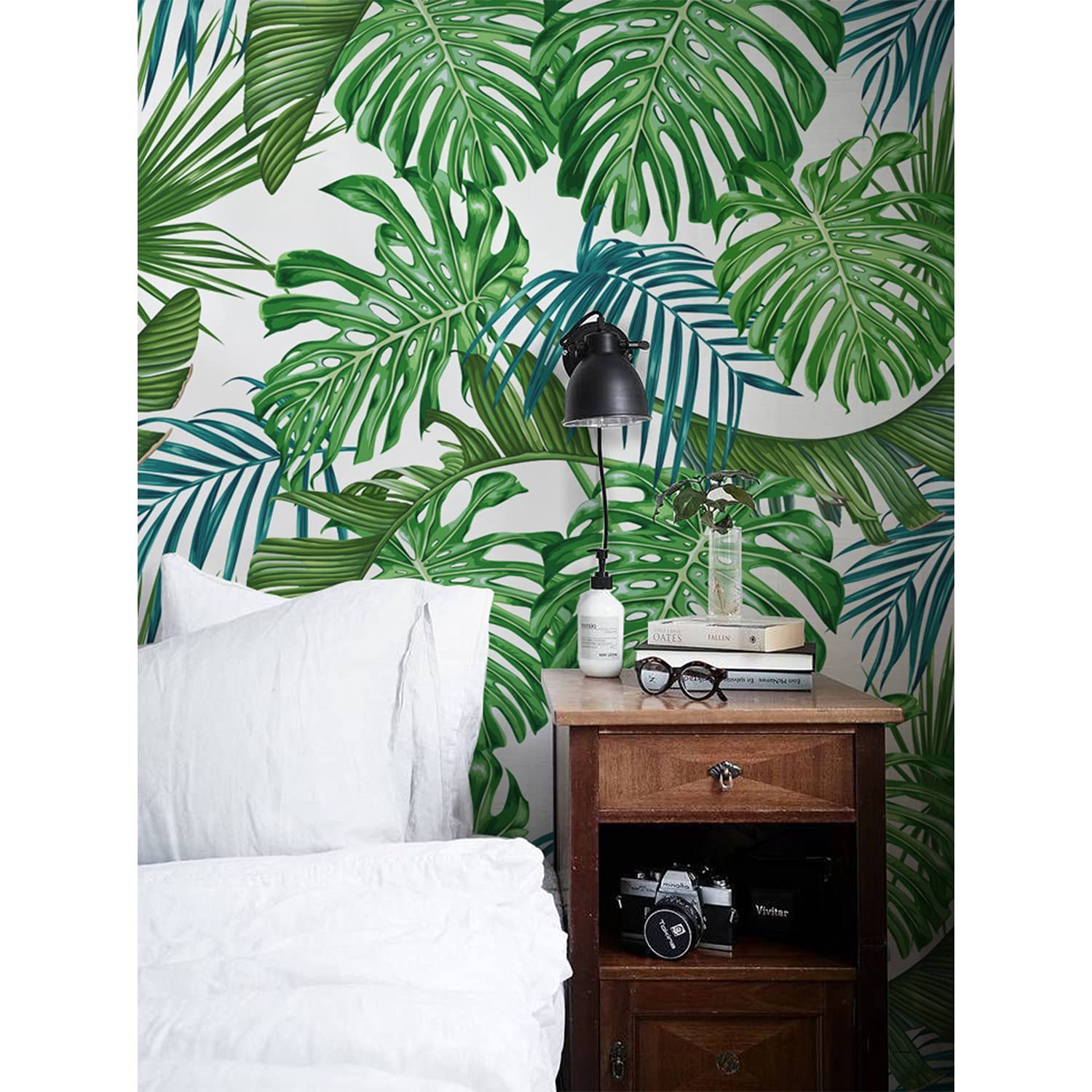 Papier peint panoramique Minty Monstera Forest decoration interieure haut de gamme 152x104