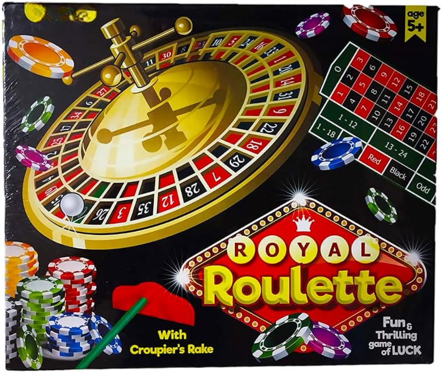 Royal Roulette with Croupier's Rake, Fun & Thrilling Game of Luck [Pack of: 1, Multicolor] 4304