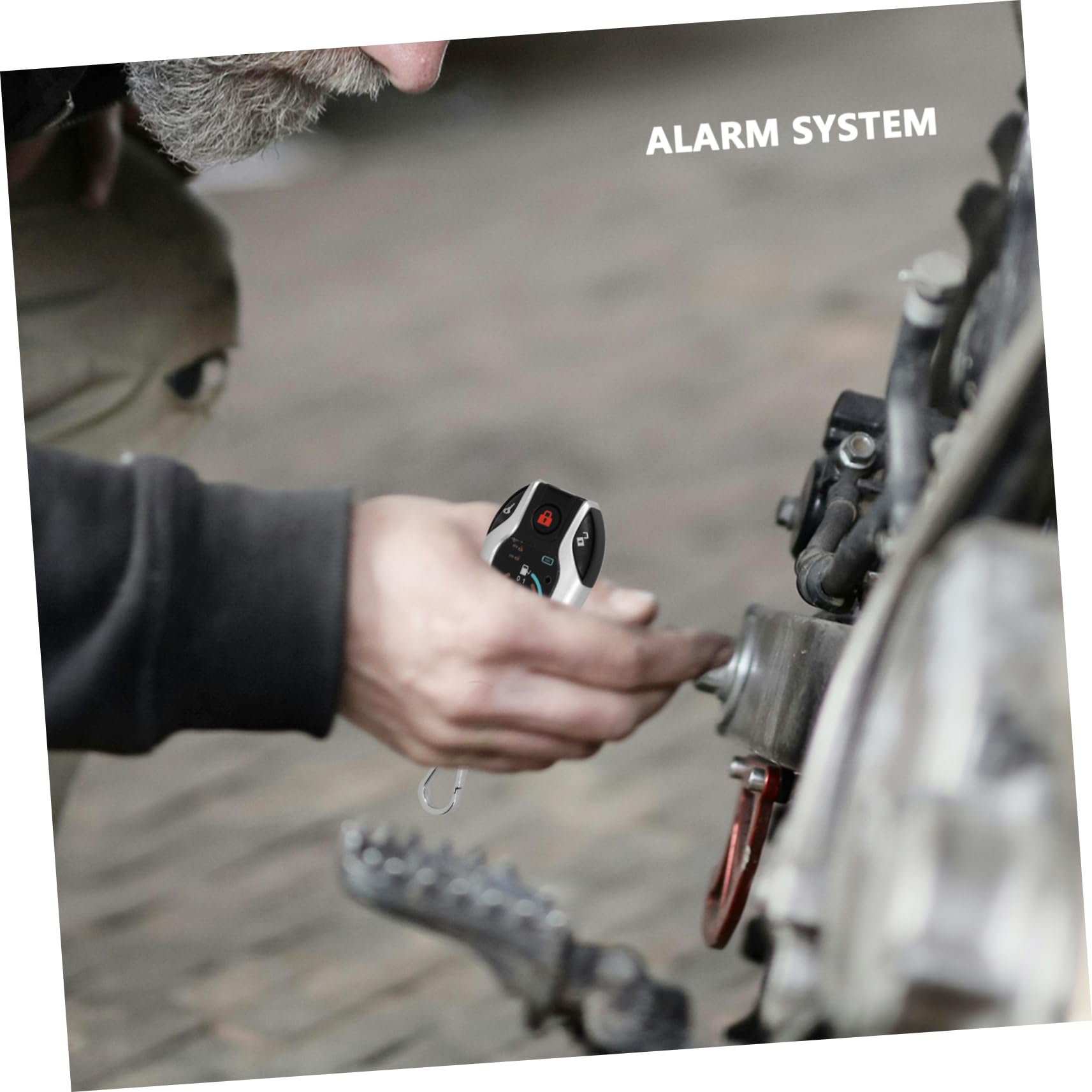 SOLUSTRE Allarme Antifurto per Moto con Blocco Automatico, Sblocco e Avvio Remoto, Materiale Plastico Resistente Telecomando Incluso per Sicurezza Ottimale