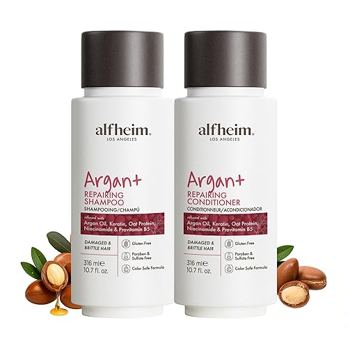 Miniatura 18 de ALFHEIM Lavender+ Purple Champú y Acondicionador Set para Cabello Rubio, Plateado y Teñido – Restaura el Brillo Fresco y la Suavidad – con Extracto