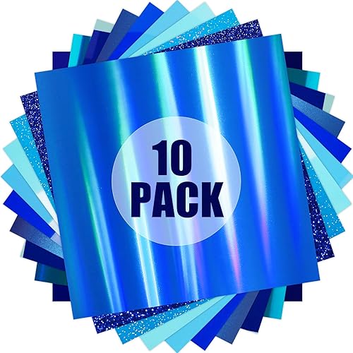 Miniatura 2 de GIRAFVINYL Paquete de vinilo para planchar pastel HTV, 12 x 12 pulgadas, 14 hojas de vinilo HTV de colores surtidos, vinilo de transferencia de