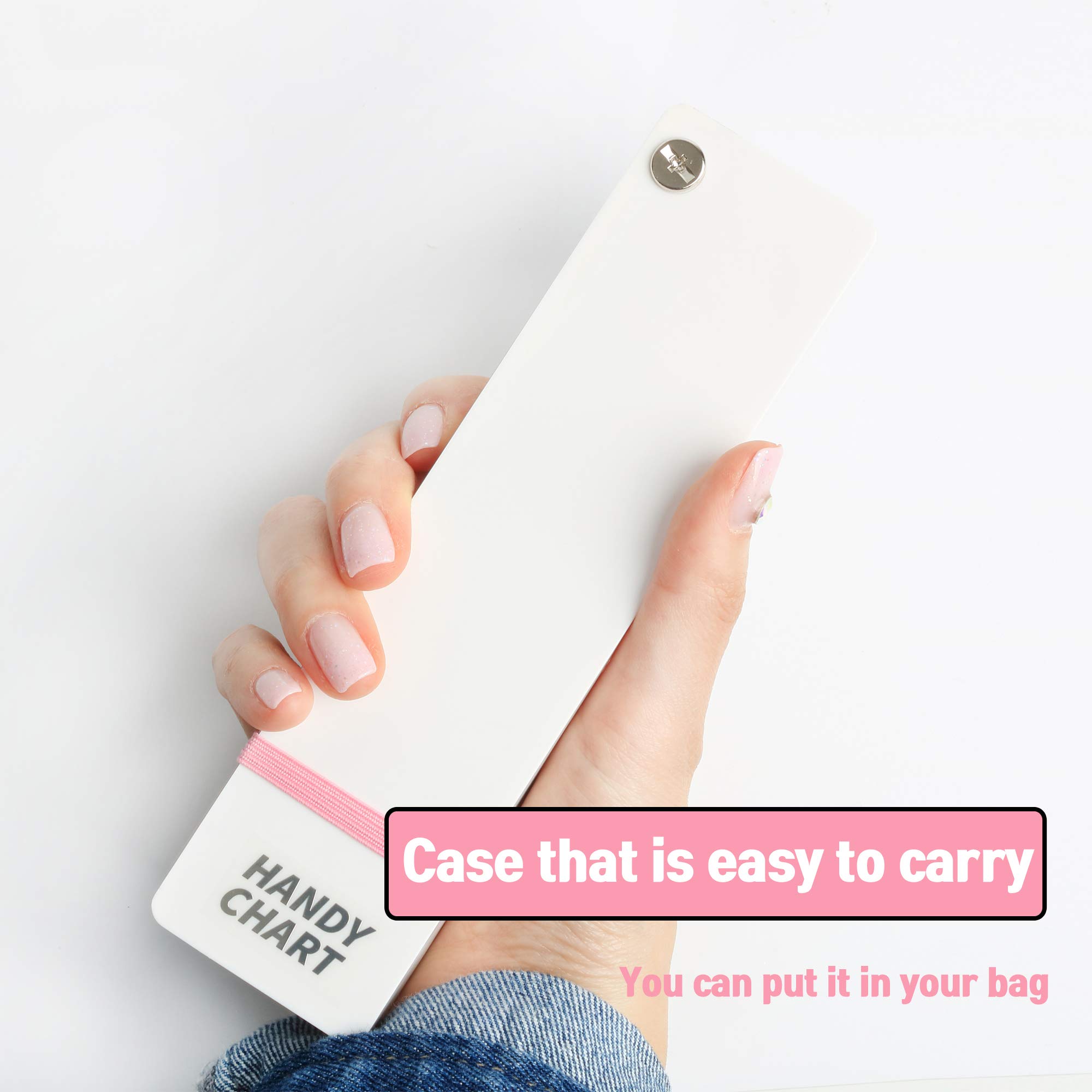 Handy Chart Color Chart Case With Nail Tips Portable Rearrangeable 