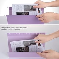 Vista 5 de Janmini 30 carpetas colgantes de color macarrón con proceso de estampado en lámina, incluyendo pestañas e insertos ajustables, tamaño carta