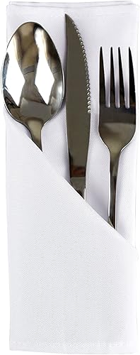 Miniatura 4 de Juego de 12 servilletas de tela de poliéster sólido de 18 x 18 pulgadas para cocina, mantel rectangular cuadrado redondo para bodas, fiestas,