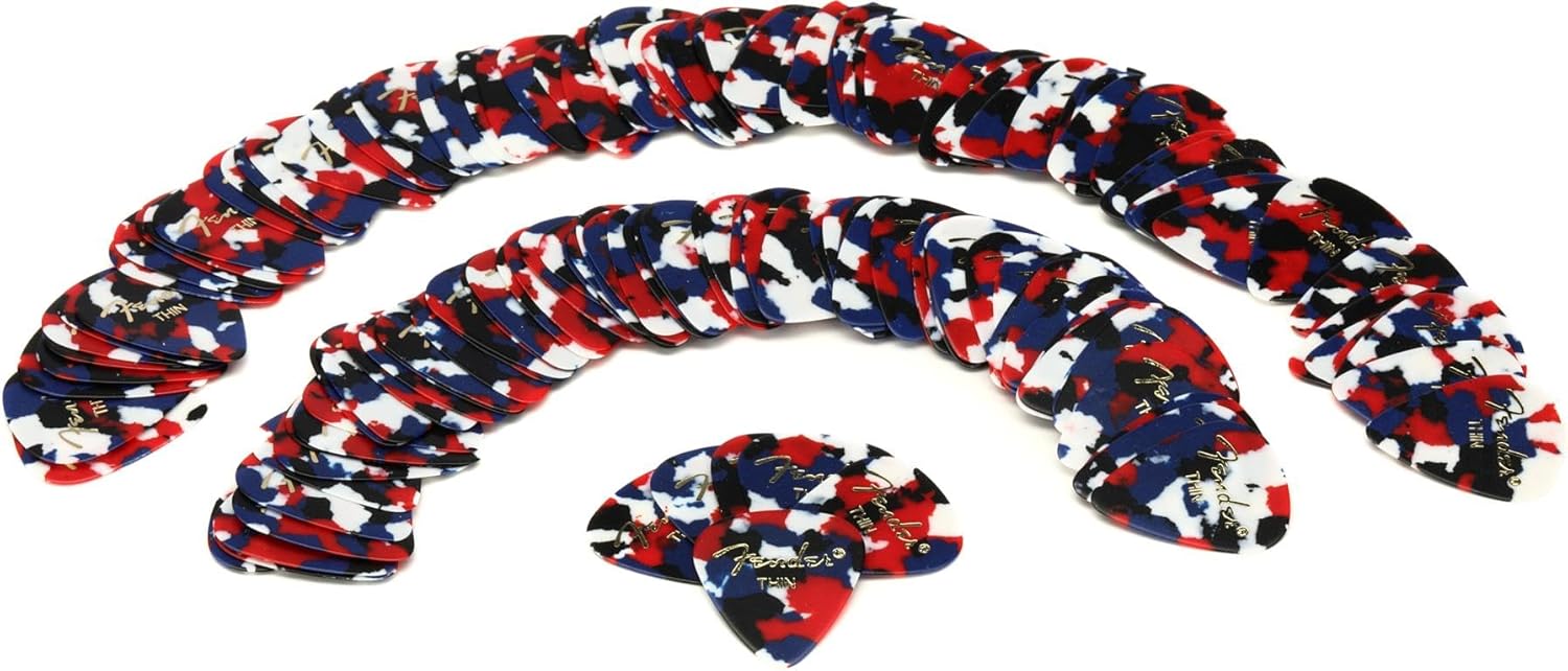 Fender 351 Shape Classic Celluloid Picks - Thin Confetti 144-pack