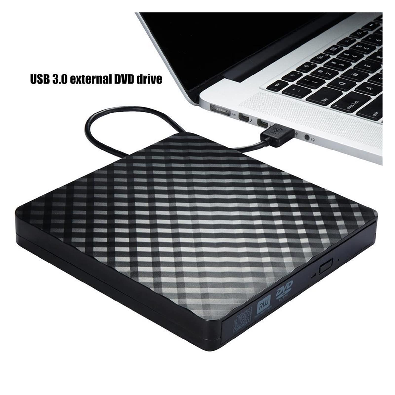 USB 3.0. Zewnętrzna duża prędkość płyta DVD Napęd optyczny palnika PC. Laptop płyta DVD Gracz DVD USB. Dysk zewnętrzny płyta DVD Przenośny(Nero)