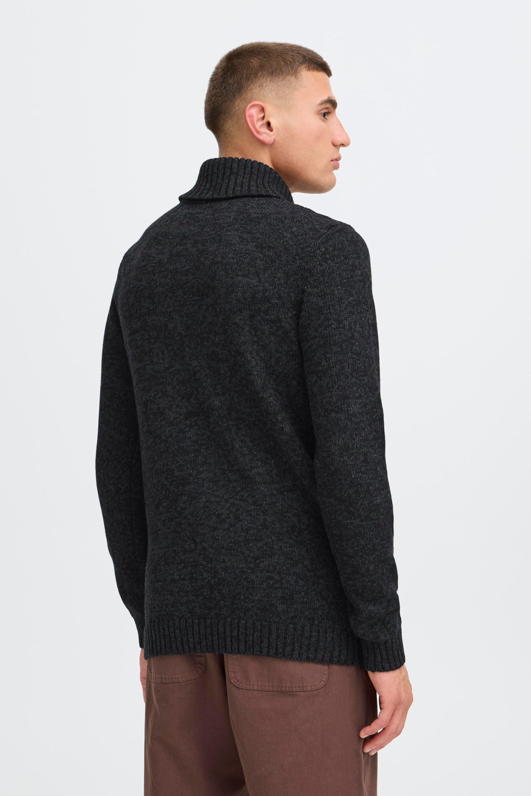 !Solid SDRINO - Maglione da uomo a collo alto, misto cotone, vestibilità regolare