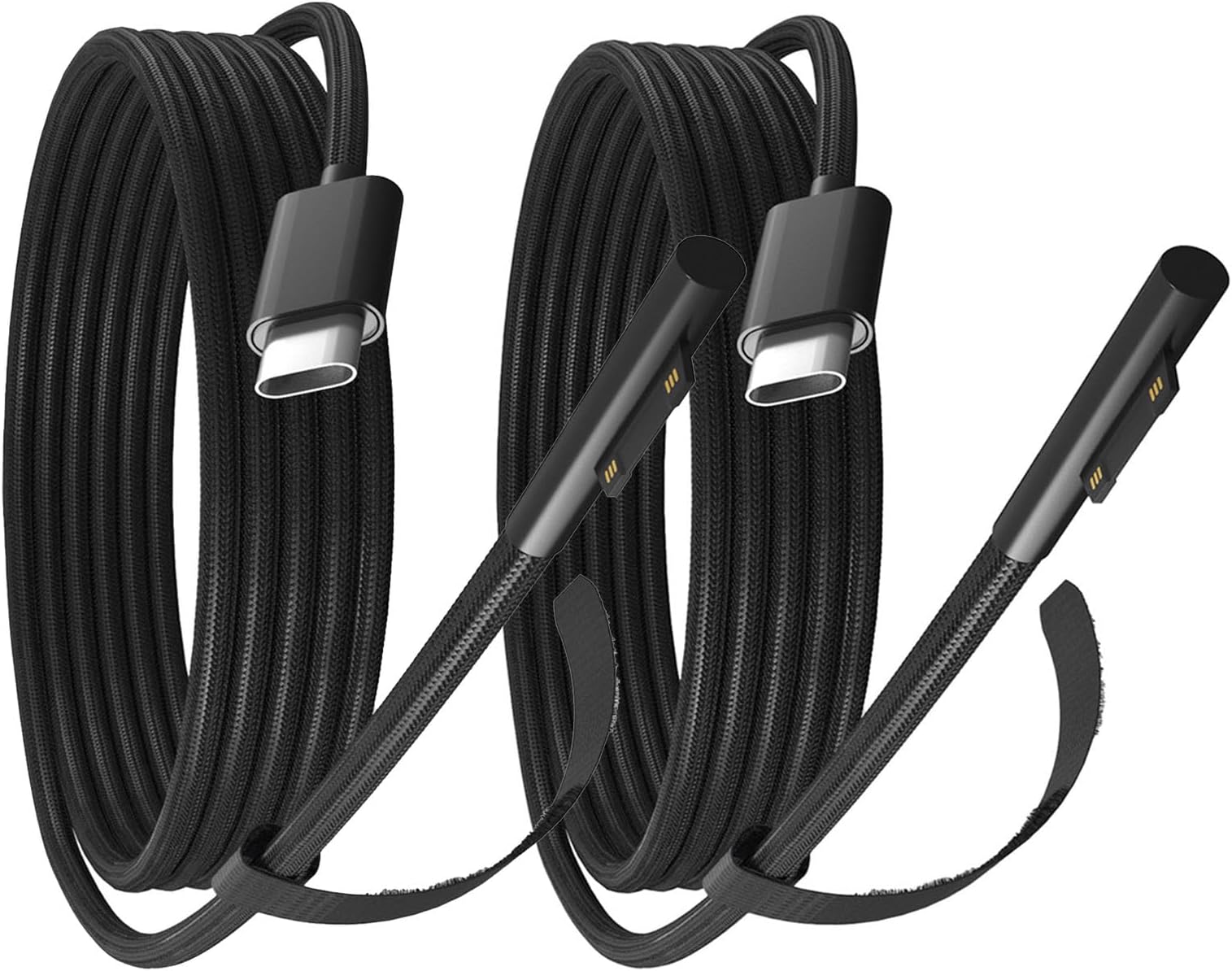 PD100W Surface to USB C Charging Cable Compatible with Surface Pro Laptop Microsoft Surface Pro 11/10/9/8/7+/7/6/5/4/3/X Windows Surface Go 6/5/4/3/2 Tablet Surface Book Support 65W/45W,2-Pack 6FT