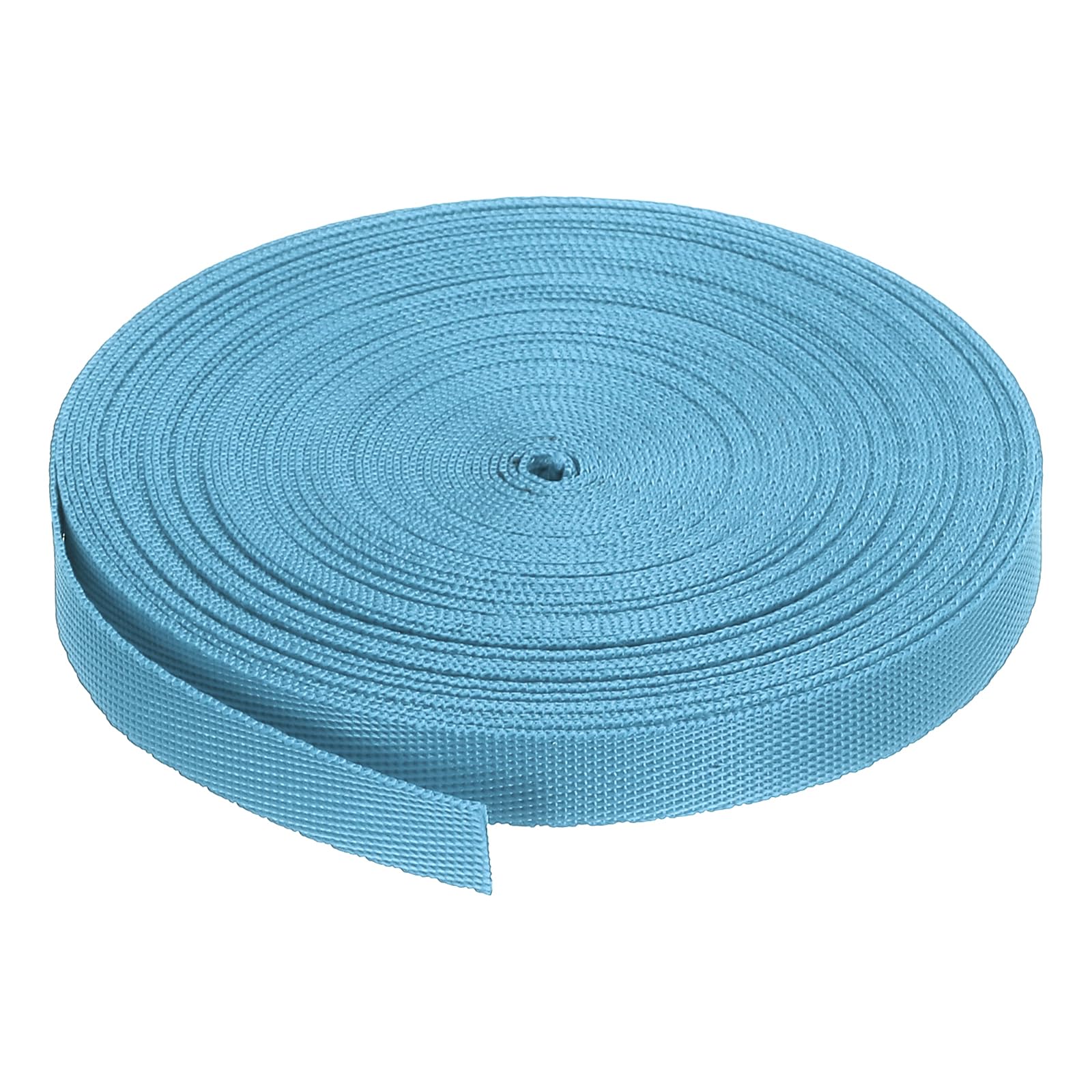 sourcing map Flat Nylon Webbing Strap 3/8 Inch 10 Yards Polypropylene Webbing Lake Blue for Backpack, Luggage-rack, Outdoor Climbing, DIY Craft