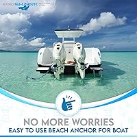 Vista 4 de SandShark Anclaje para barco de la serie Lite, poste de anclaje de aguas poco profundas, anclaje de moto acuática, anclaje de kayak, accesorios