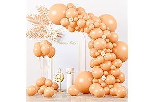 Pastel Peach Blue Balloon Arch Kit 130Pcs
