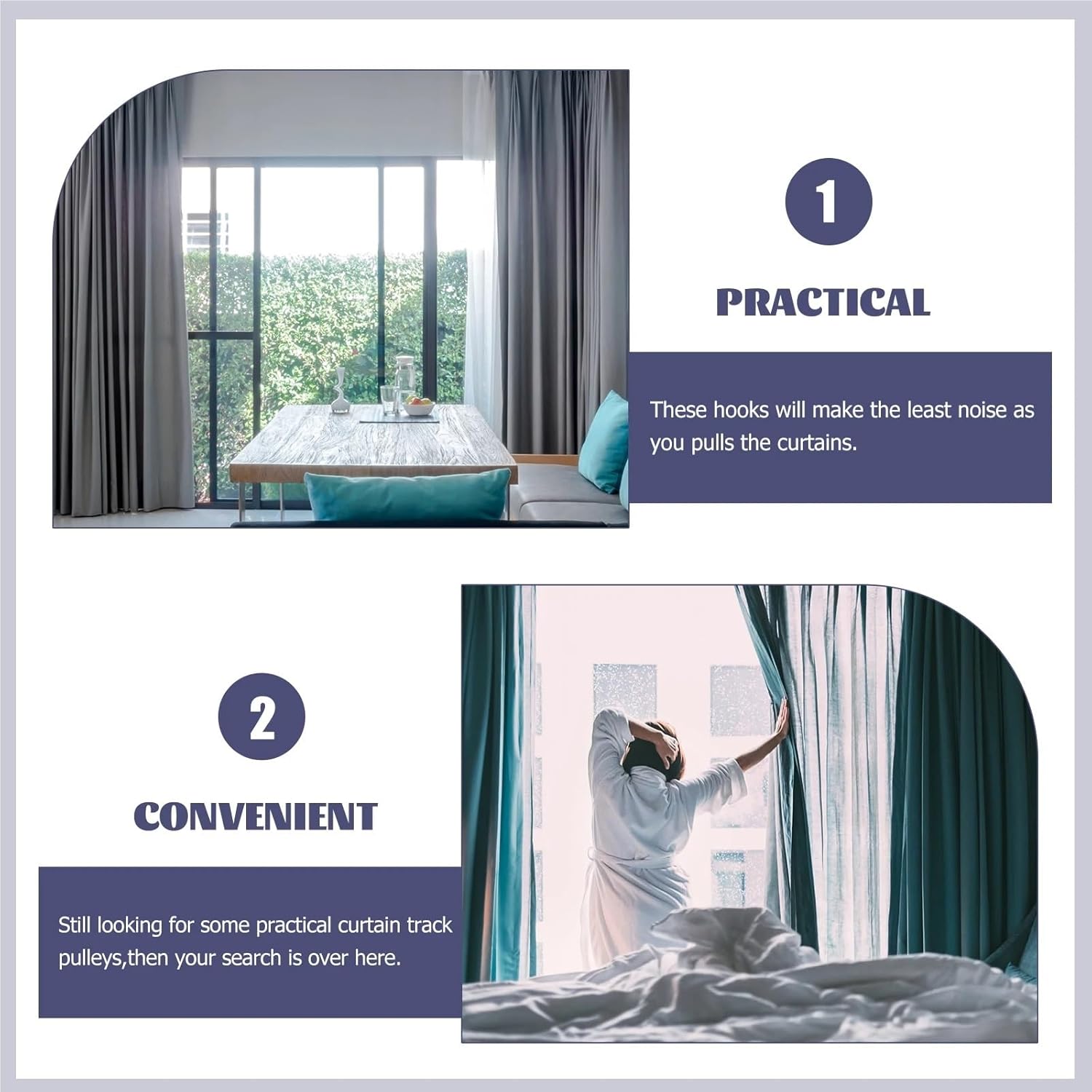 Versatile 100pcs Curtain Track Glider Stainless Steel Silent Rolling Runner Drapes Sheer Valances Shower Curtains Hardware System