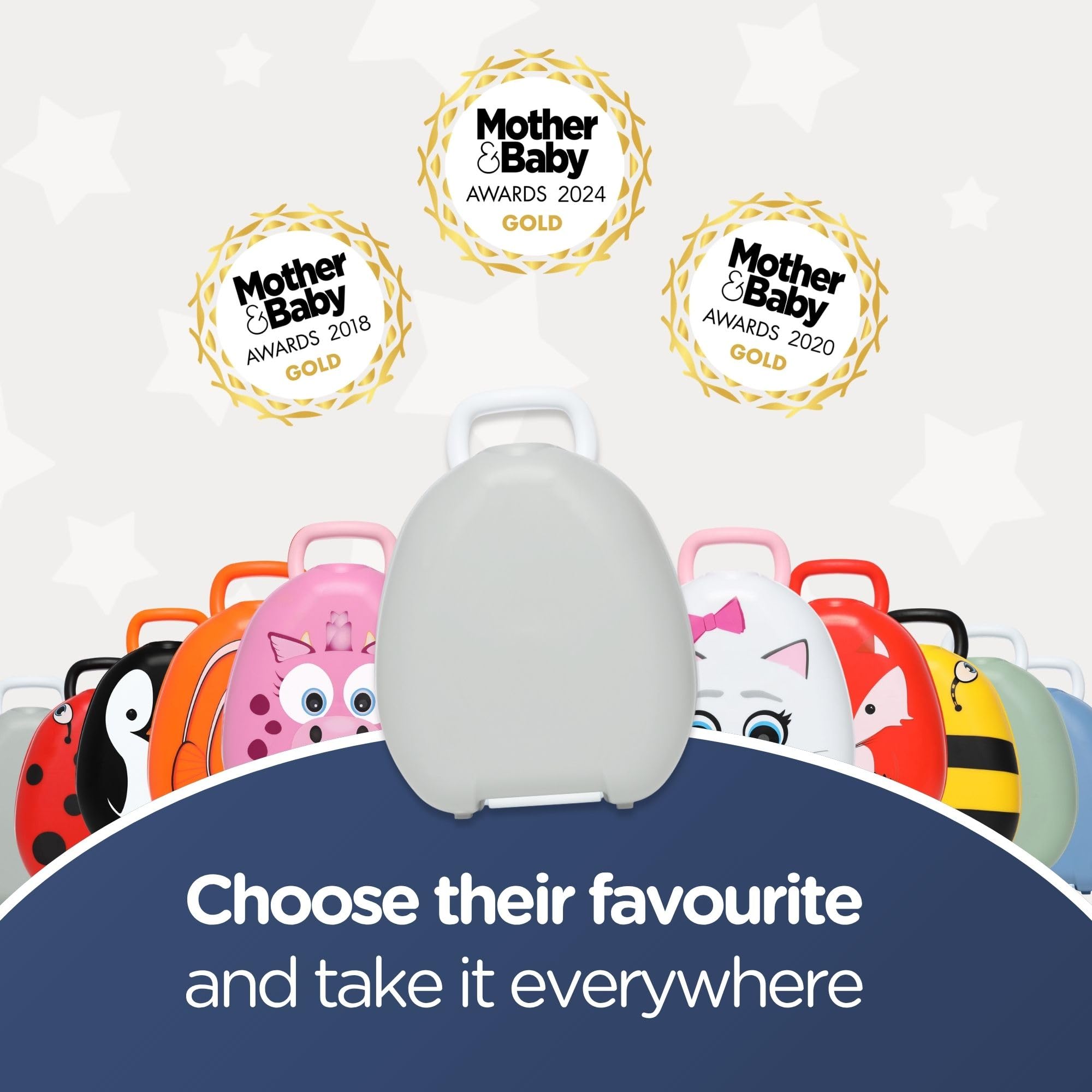 My Carry Potty - Travel Potty, pluripremiato copriwater portatile per bambini, da portare ovunque (Grigrio)