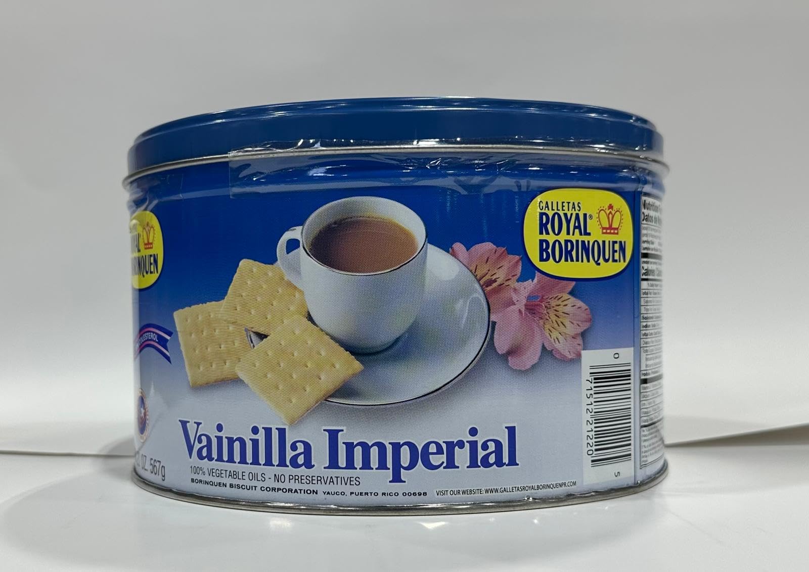 Vainilla Imperial - Puerto Rico's Sweet Vanilla Cookie by Royal Borinquen - 20 oz Can