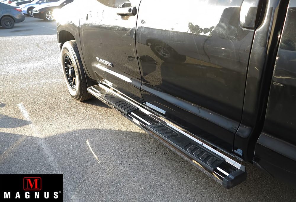 APS Chrome OE Style Nerf Bars Running Boards Compatible with Toyota Tundra 2007-2021 Double Cab