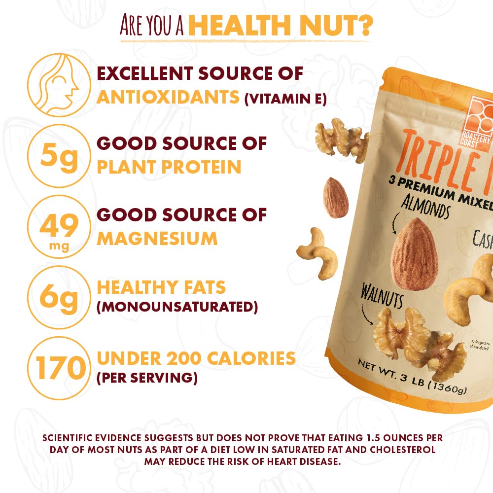 Buy Roastery Coast Daily Nuts Healthy Mix Bulk (A. Triple Mix, 48 OZ