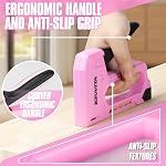 Light Duty Staple Gun for Wood, Pink Upholstery Staple Gun Kit with 2000pcs JT21 Staples 1/4, 5/16, 3/8 inch and Staple Remover, Stapler Gun for Crafts, DIY, Classroom, Decoration