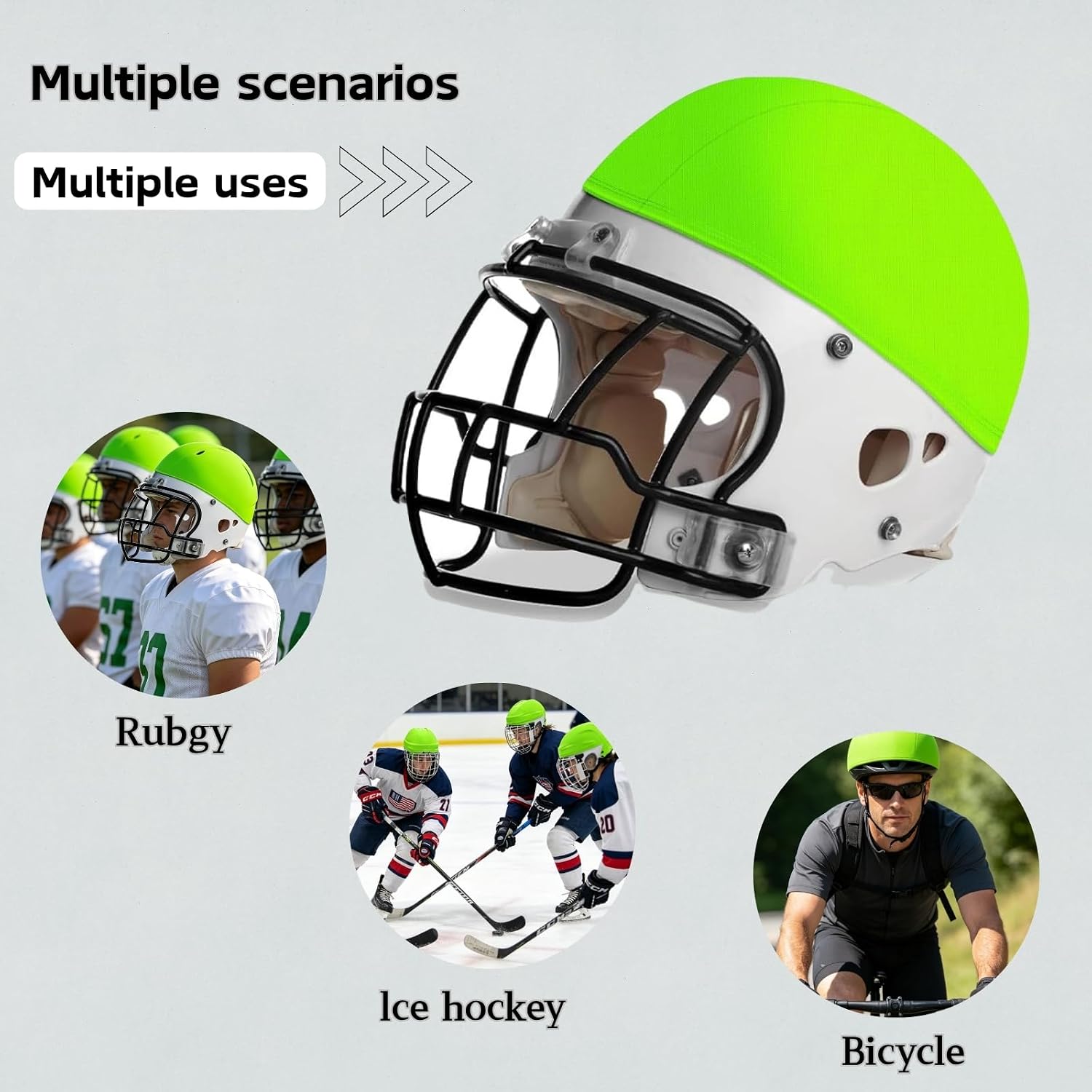 12pcs Football Helmet Cover, Helmet Scrimmage Guardian Cap for Youth Adult Football Lacrosse Hockey Practice Training