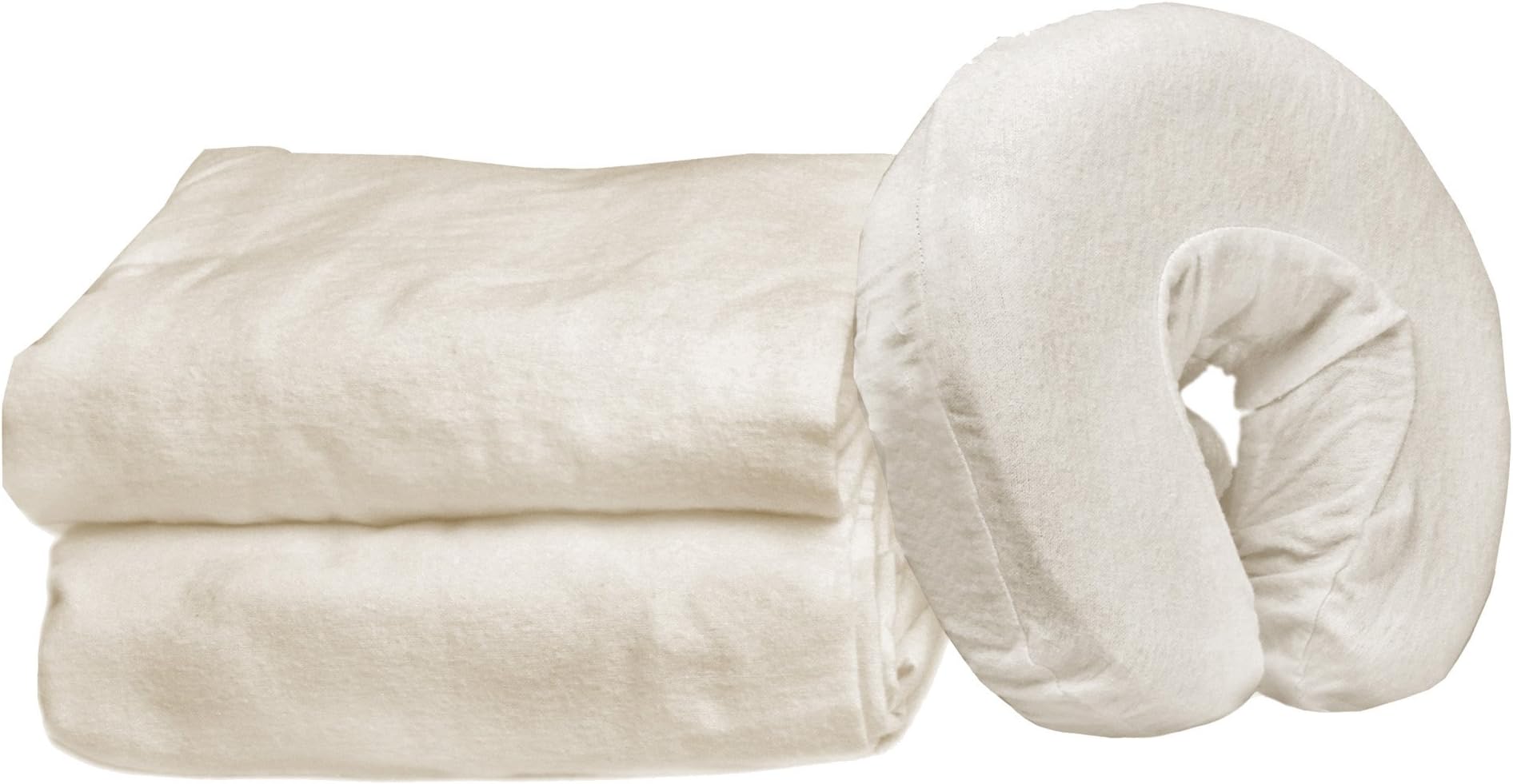 Master Massage 3-Piece Flannel Sheet Set, Off White