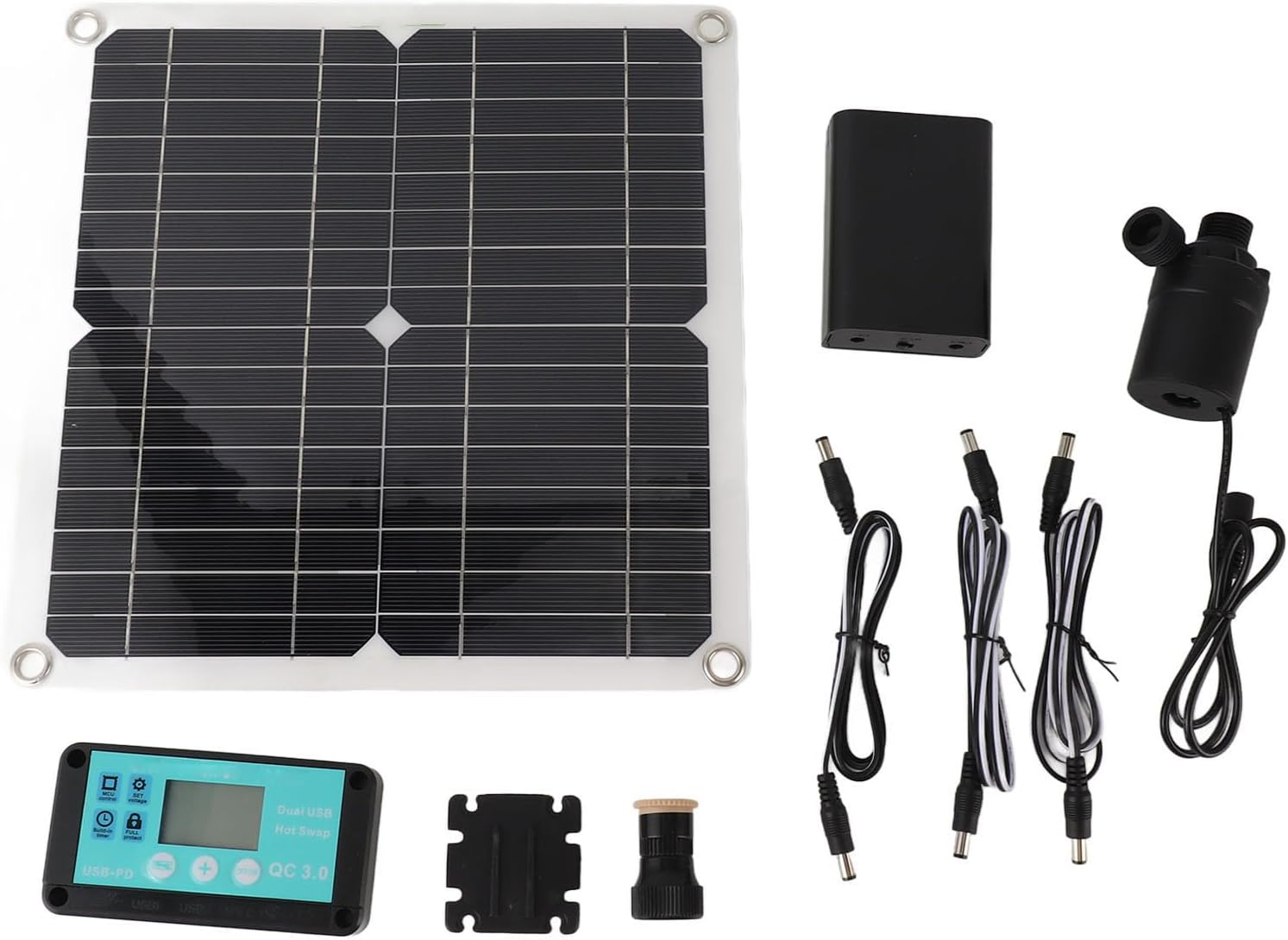Solar Water Fountain Pump, 50W Solar Panel 22W Water Fountain Pump with