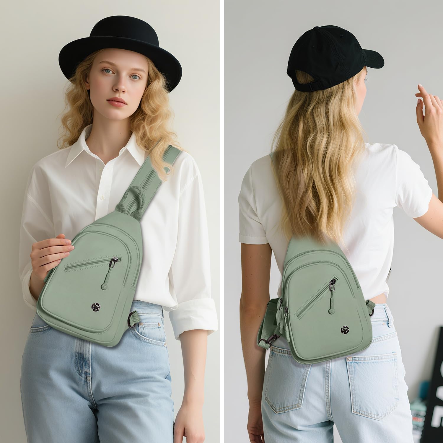 Simcat Crossbody Bag for Women, Multi-Pocket Waterproof Shoulder Carry Bag, Sling Bag Backpack for Travel/Outdoor/Hiking/Daily Use - Image 2