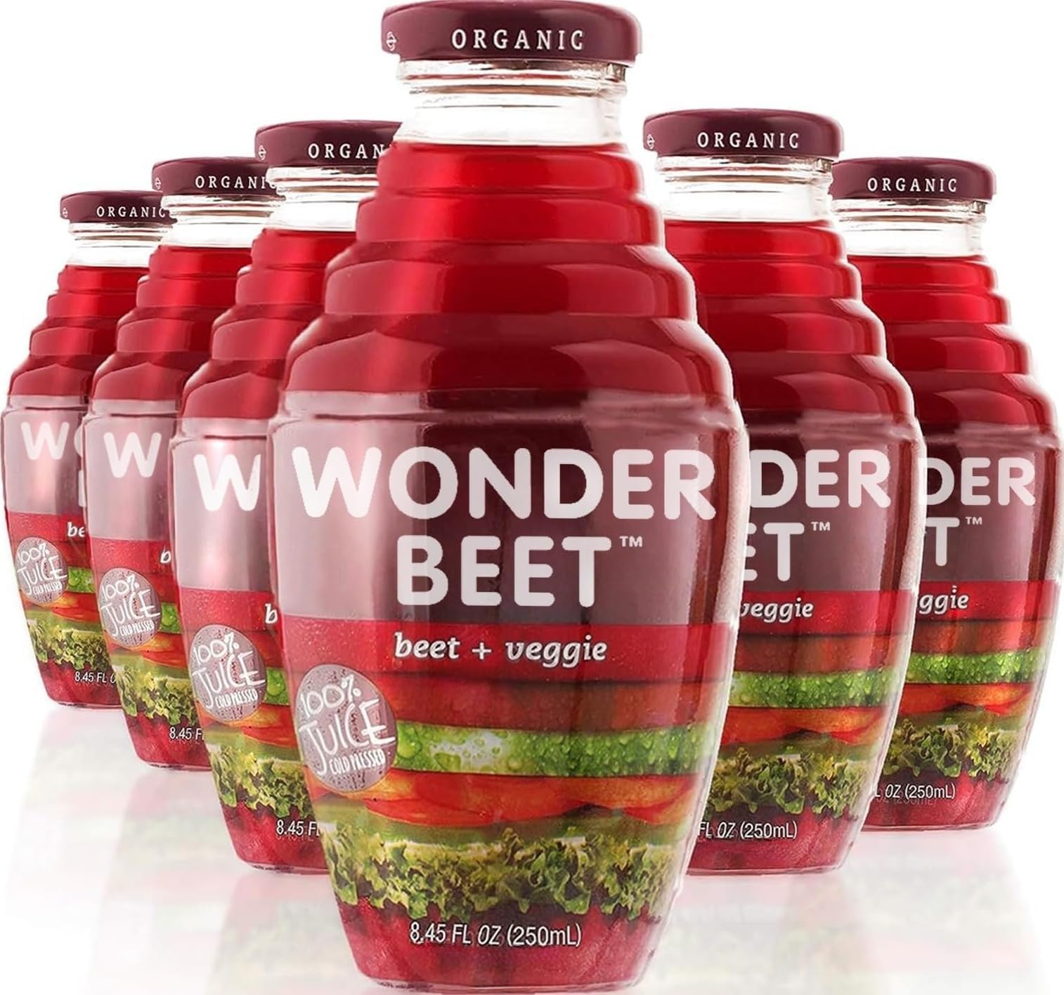 Beetology Organic Beet and Veggie Juice 8.45oz (6 Pack) | 100% Cold Pressed | Heart Healthy | Nutrient Packed Vegetable Juice | Vibrant Flavor