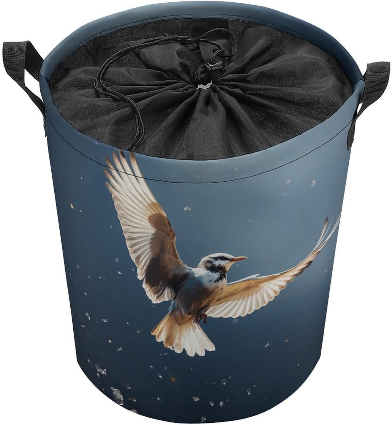 Bird Migration Laundry Basket Collapsible Clothes Hamper with Reinforced Handles Large Capacity Waterproof Laundry Bag Freestanding Laundry Hamper for Bedroom Bathroom