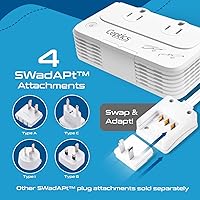 Vista 3 de Ceptics 200 W Voltage Converter, Convert 220 V to 110V for Devices Like Curling Iron, Straightener, Chargers, Step Down World Power Plug - 4 USB PD