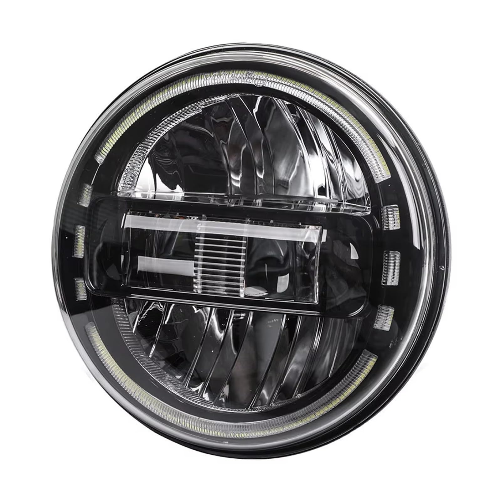 MESKEL Fari Anteriori Moto per Touring per Softail per Heritage per Street per Glide per Road per King Proiettore Faro LED Universale da 5,75/7 Pollici 90W per Moto | 7 inch Black