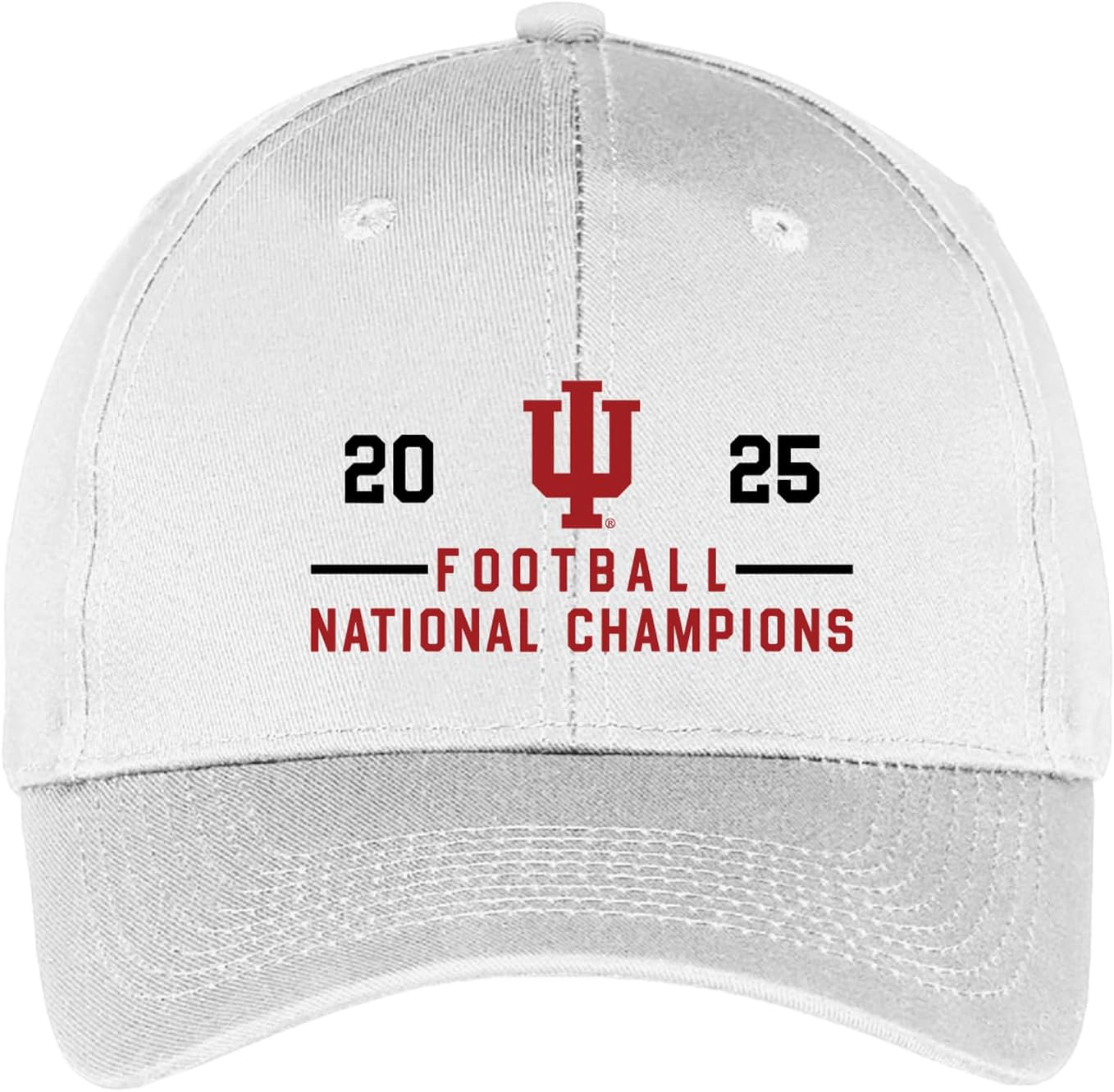 UGP Campus Apparel NCAA University 2025 Football Champions Simple Path Sports Team 6-Panel Twill Cap