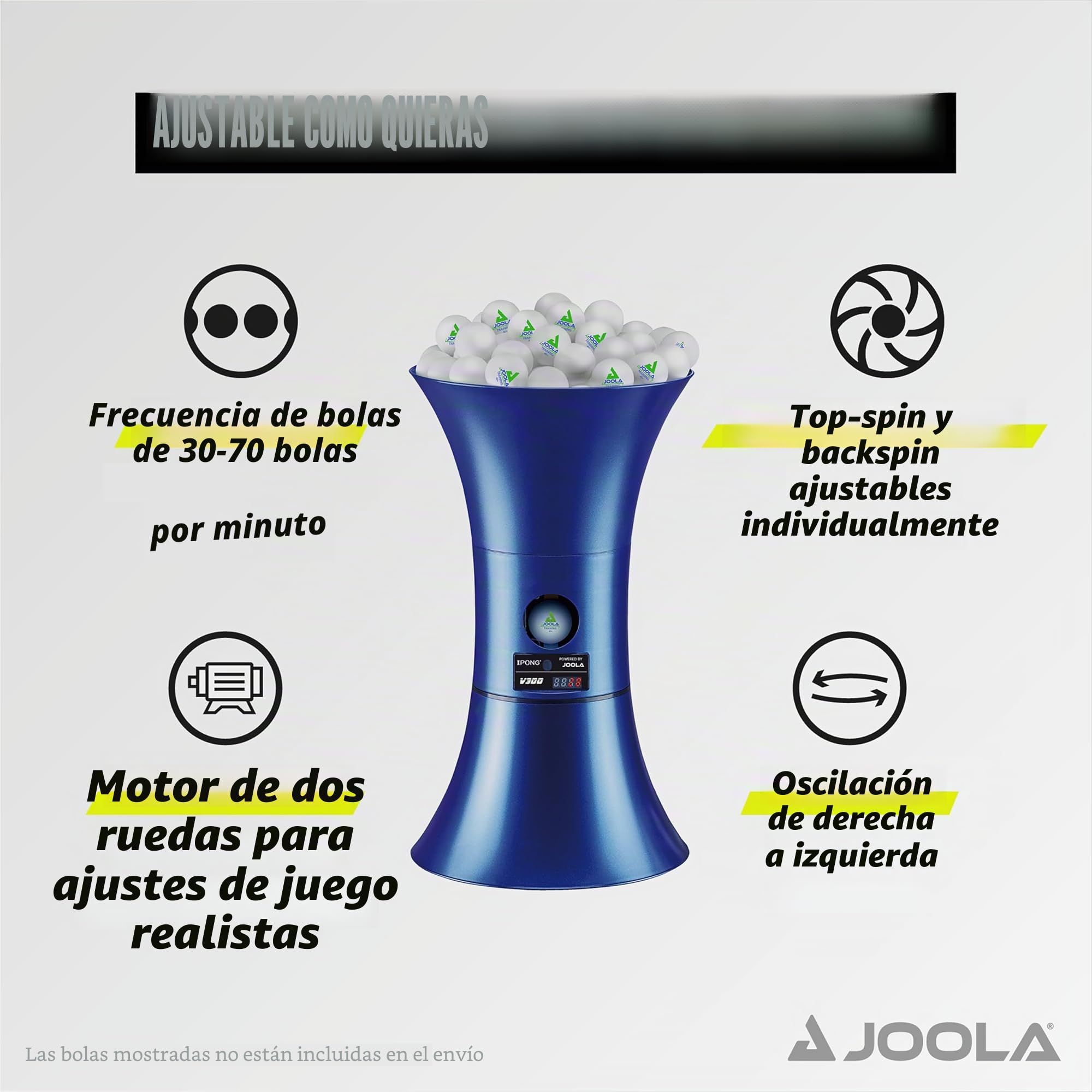 Joola iPong TT Buddy V300 Robot para Ping Pong, Azul