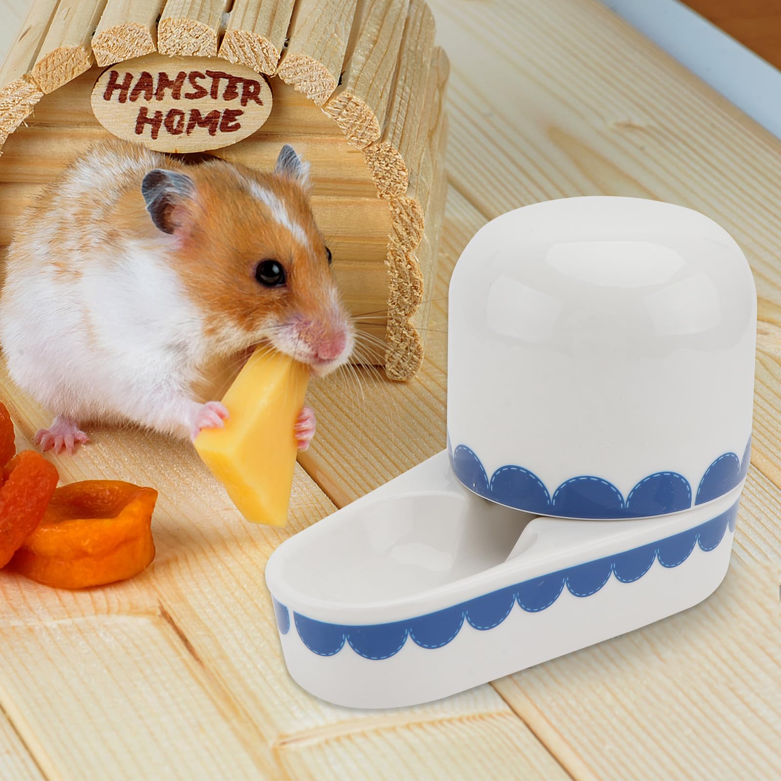 Abaodam Ciotola per Bere in Ceramica per Conigli, Abbeveratoio per Animali Domestici Design a Tenuta Stagna, Accessorio Sospeso Facile da Pulire per Piccoli Animali