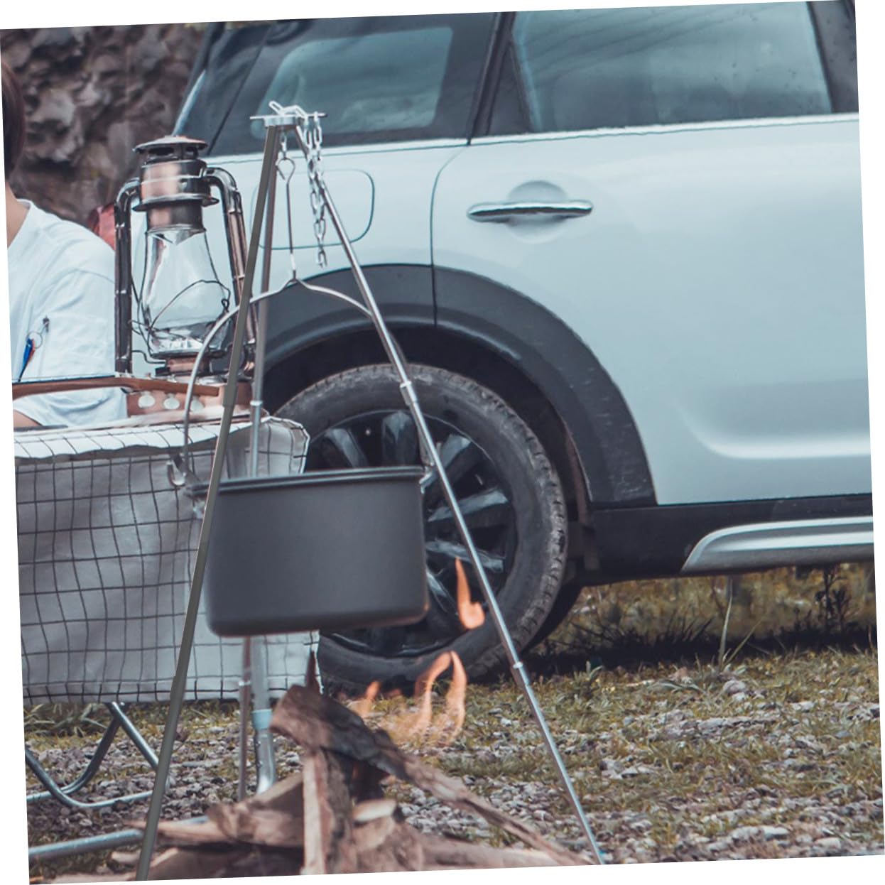 ABOOFAN Campingzubehör Campingkochgeschirrständer mit Aluminiumlegierung und Leichtem Tragbarem Design für Sommeratmosphäre und Outdoor Aktivitäten