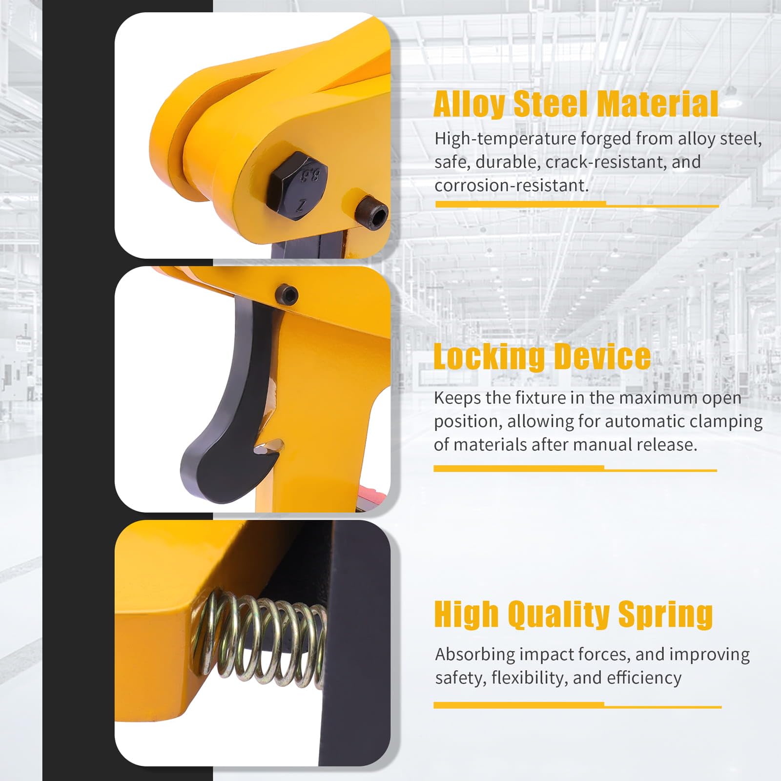 Snapklik.com : 705 Lbs Large Slab Stone Lfting Clamp, 0-2.6