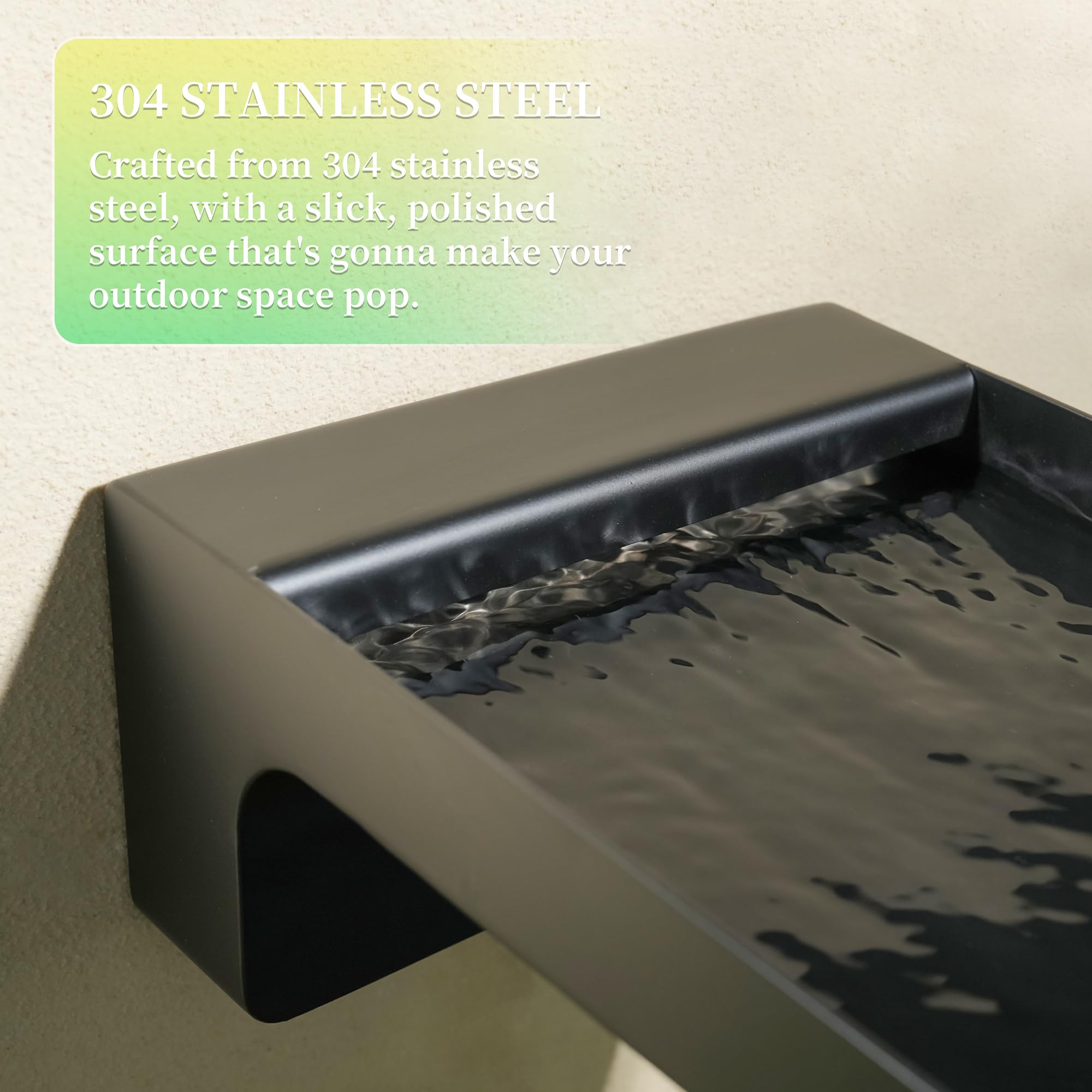 Accesorio Fuentes Exterior Boquilla Fuente Agua Acero Inoxidable 304 -  Cascada Decorativa Para Piscinas Y Estanques Decoración Jardín Lujo, image size:2000x2000