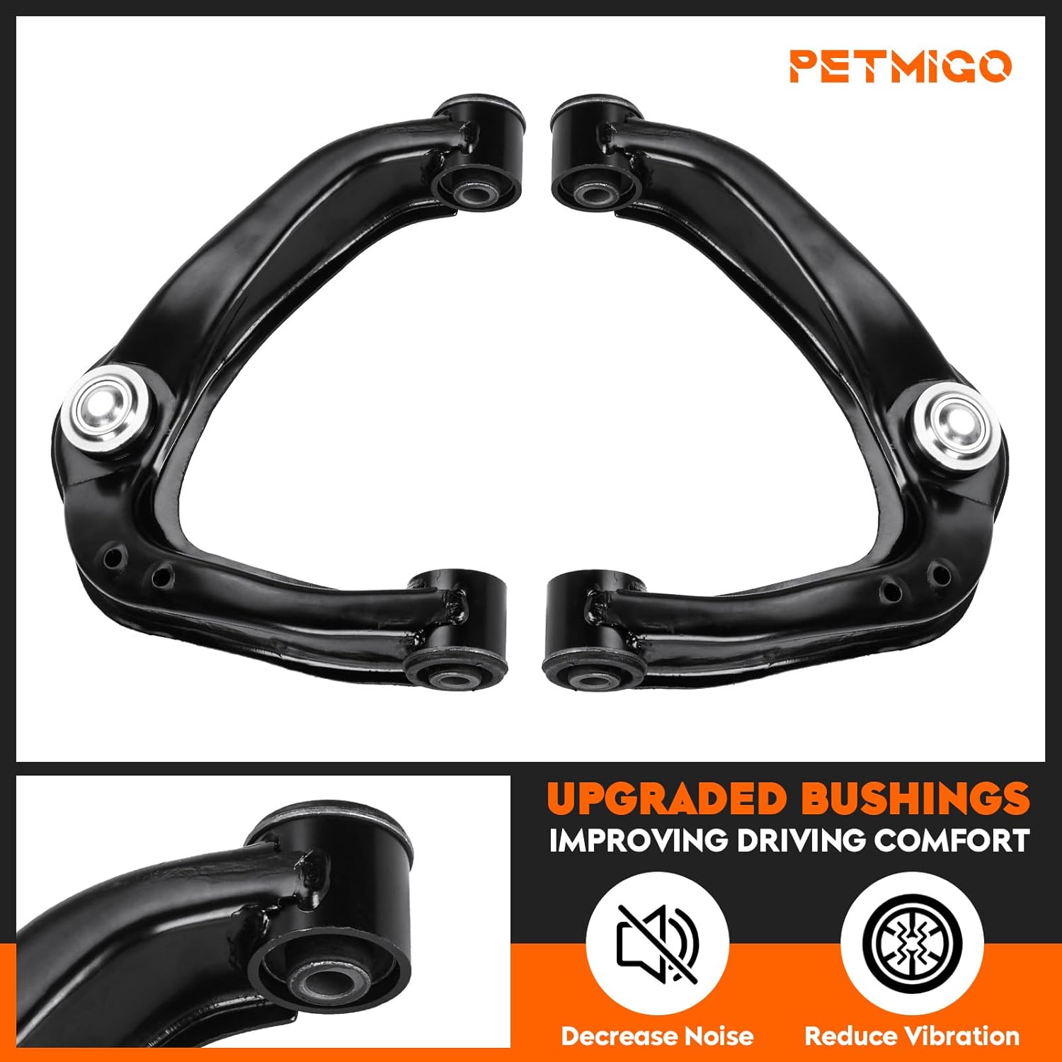 Front Suspension Upper Driver Passenger Side Control Arms with Ball Joint Kit for for Nissan Frontier 2005-2019, Pathfinder 2005-2012, Xterra 2005-2015, K621245 K621246, 2Pcs