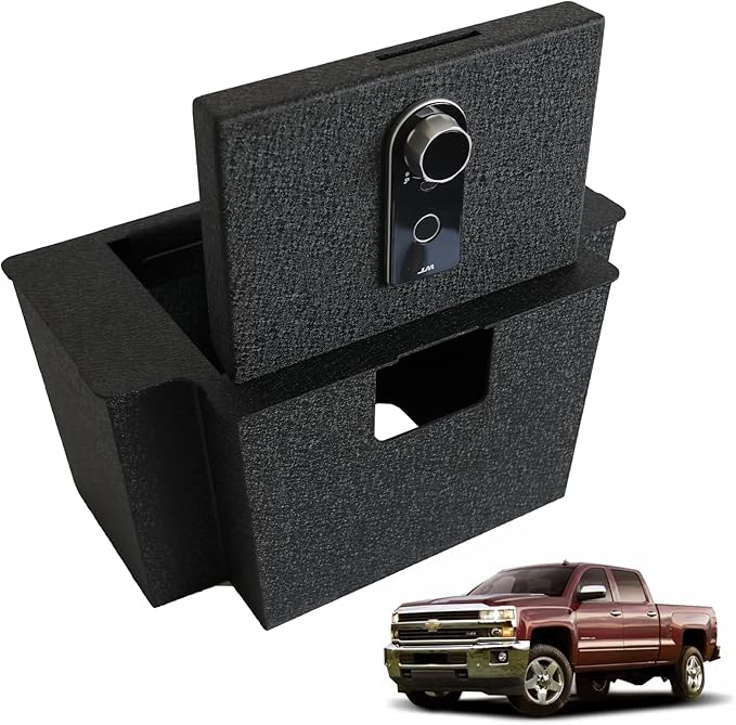 OETEX Center Console Safe for Car, Gun Safe Vault, In