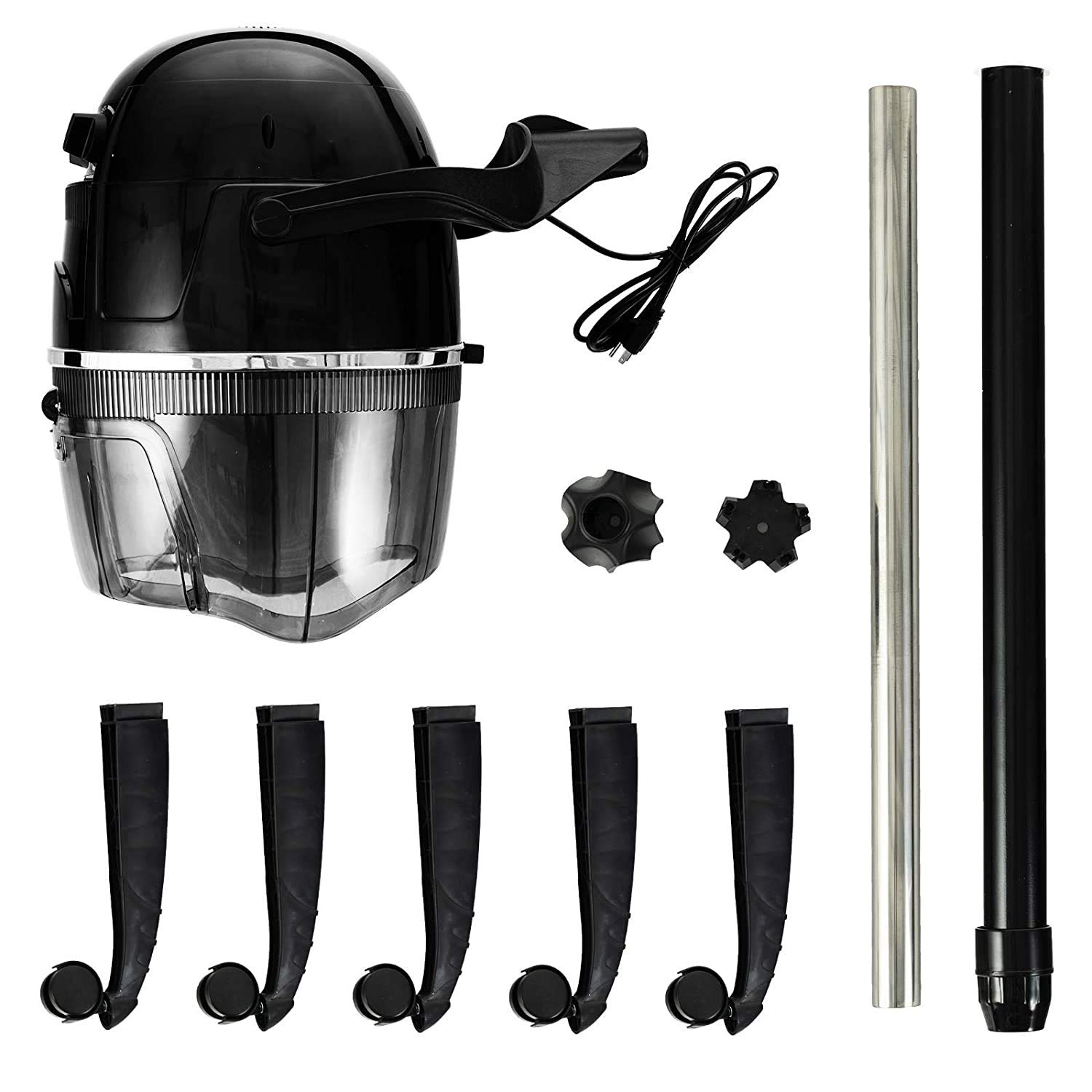 Adjustable Ionic Hooded Hair Dryer Professional Stand up Bonnet Hard Hat Dryer on Wheels Salon Barber Beauty Hair Treatment Styling Equipment