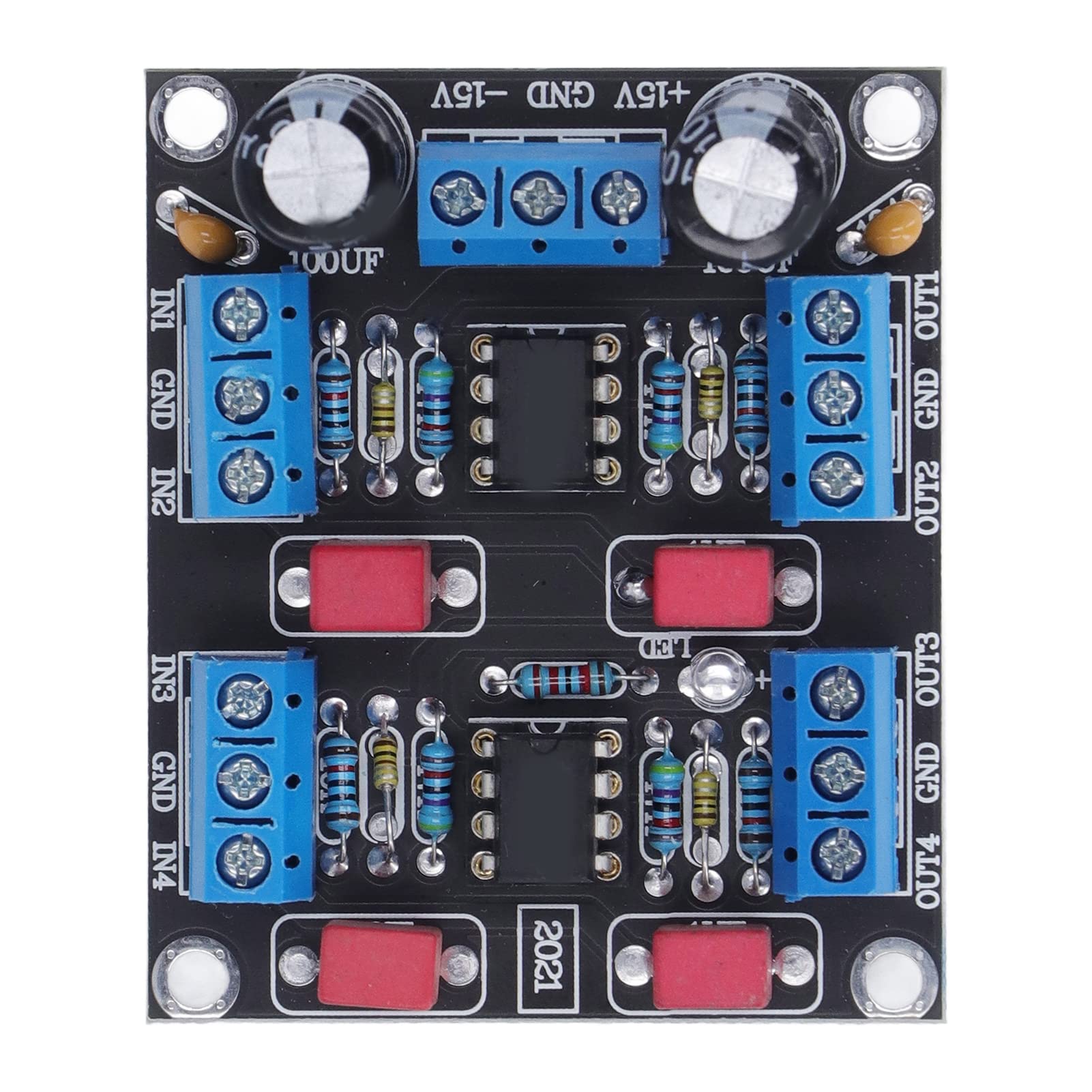 CHICIRIS Driver Chip -Board NE5532 Modulo Amplificatore per Prestazioni per Rafforzamento Ad Alta Prestazione, Adatto per L'alimentazione DC12V 15V, Adatto