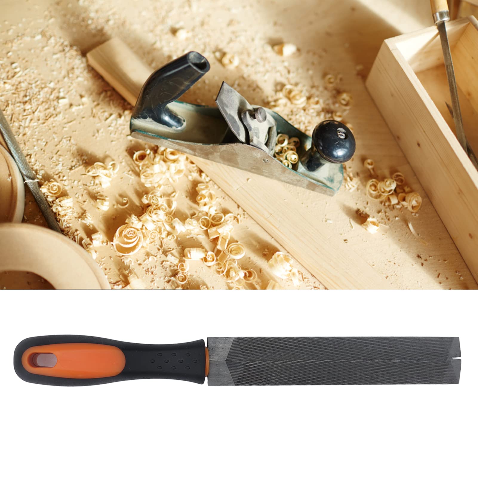Feather Edge File, Feather Shaped Taper Files Flat Sharpening with TPR Handle for Metal for Woodworking for Scissors - Image 4