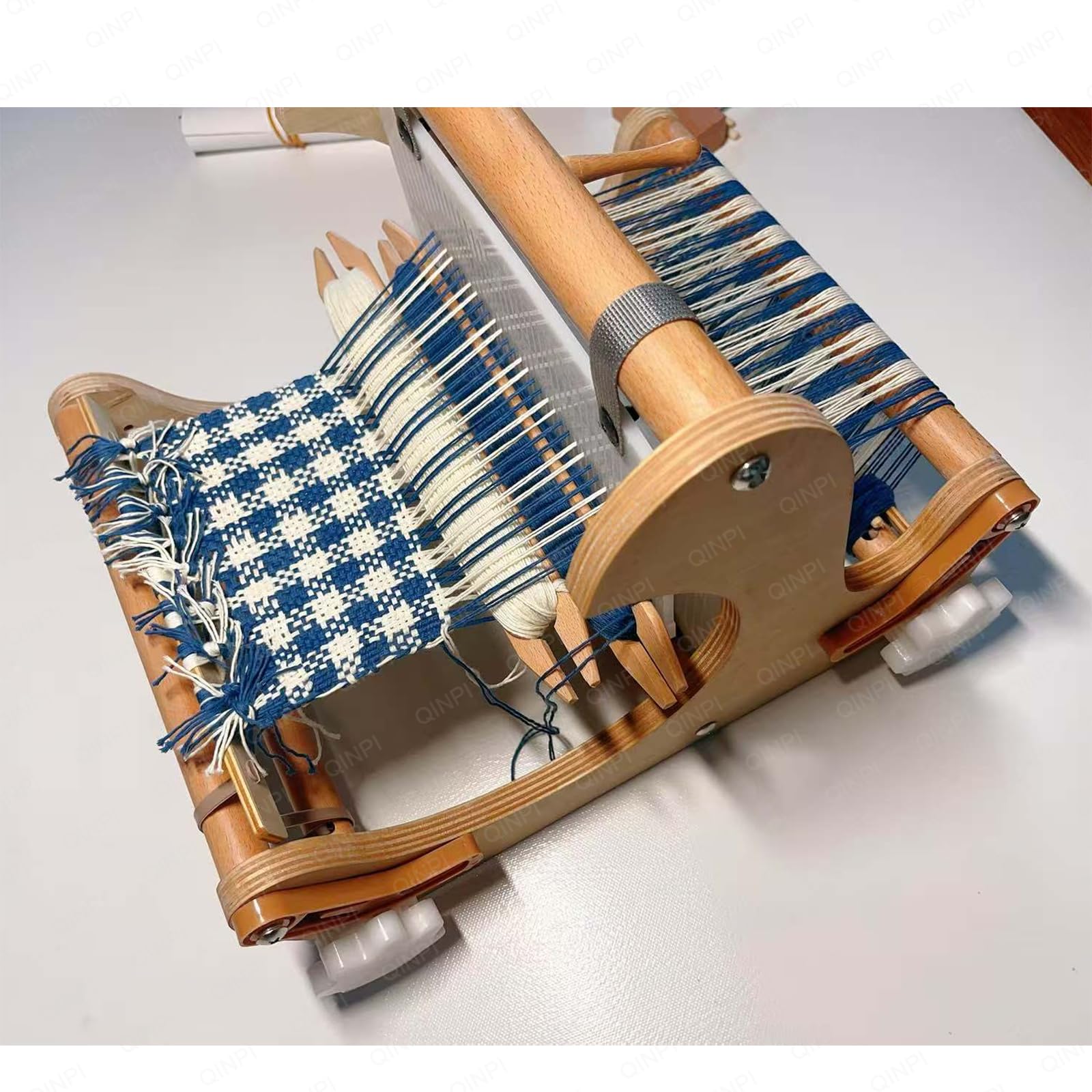 Manueller Webstuhl, Geschenke zum Kindertag, Webbreite 6 Zoll, Tischwebstuhl aus Holz, DIY-Webstuhl-Set, starre Litzen und Schiffchen, für Erwachsene, Kinder, Anfänger, Kunsthandwerker