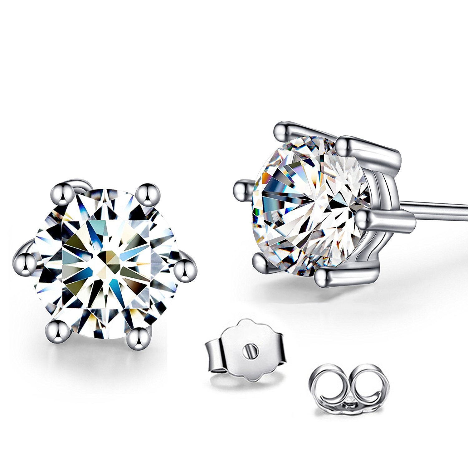 Zivom The Jewebox Solitaire 6 Mm Round Cut Cz American Diamond 316 L Surgical Stainless Steel Silver Ear Stud For Men And Women (B07DNRPPSH) Amazon Price History, Amazon Price Tracker