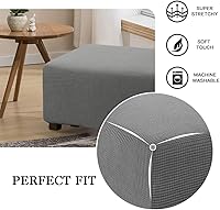 Vista 3 de Flamingo P 1 pieza de funda elástica para banco otomano, taburete de almacenamiento plegable, protector de muebles, funda rectangular suave