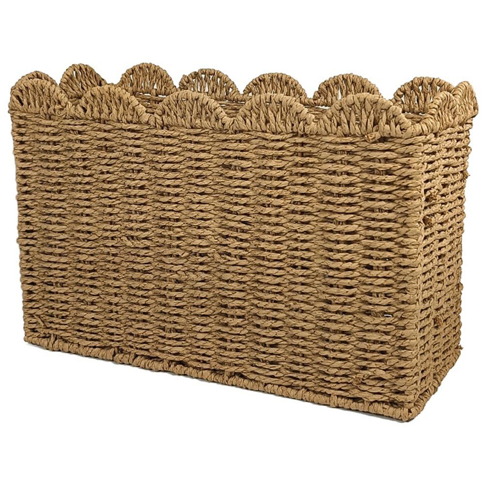 Porte-revues tressé pour bureau boîte de rangement contre le désordre de papiers