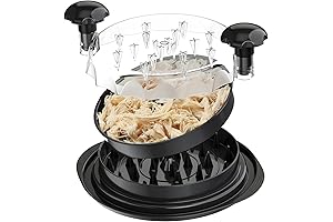 Chicken Shredder - Large Capacity Meat Shredder Tool with Lid, Anti-Slip Handle, and Storage Compartment