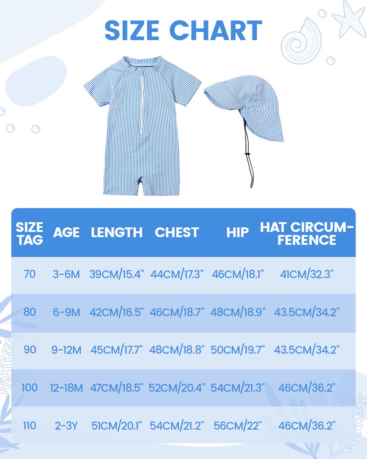 WYTbaby Traje de baño UV para bebé, de una pieza, manga corta, protección UV, para bebé de 3 meses a 3 años