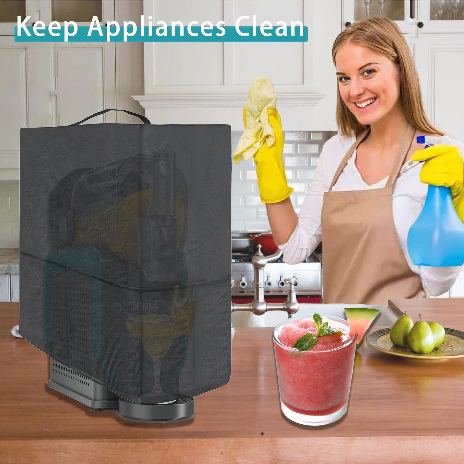 ninja slushie machine cover,Slush Machine Cover for Ninja Slushie Machine FS301C/FS301/FS300 and CyberChill SM-FS200,Slush Machine Accessories