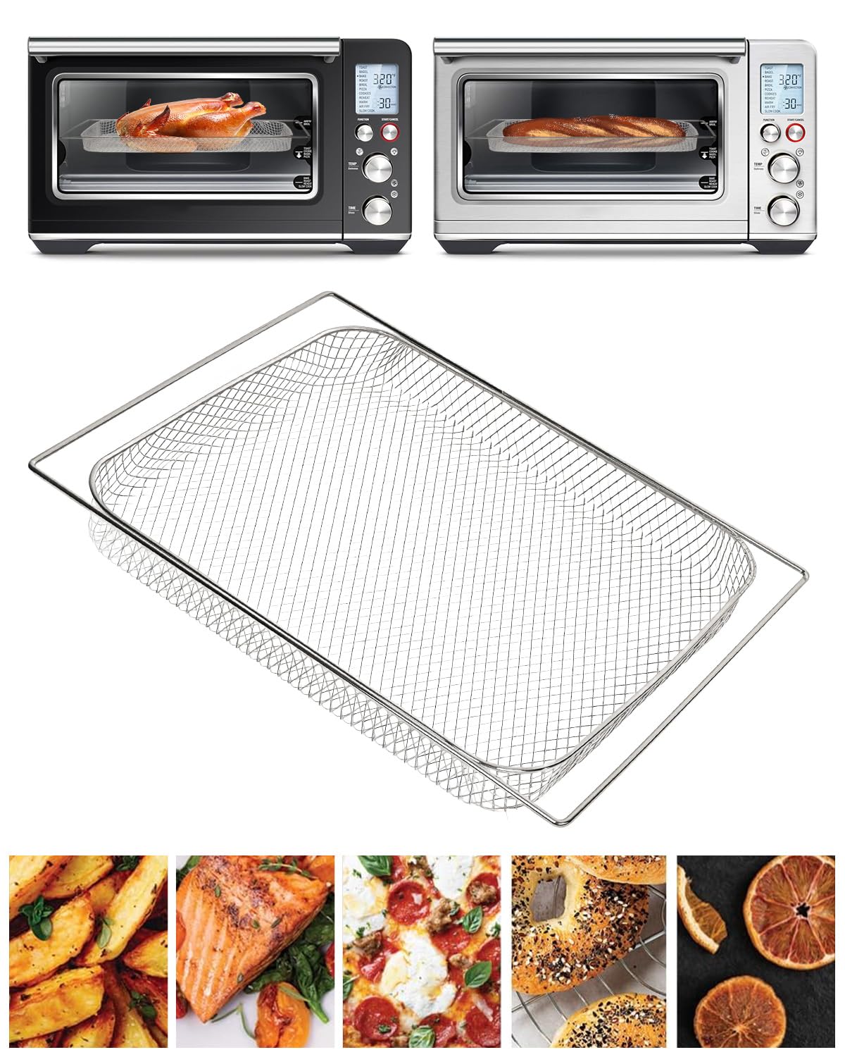 Photo 1 of 1PC Air Fry/Dehydrate Mesh Baskets Compatible with Breville BOV860BSS